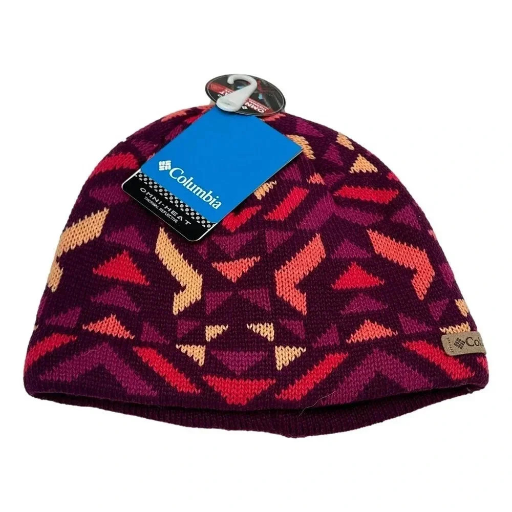 Columbia Winter Youth OS Beanie Hat  Omni Thermal Heat Pink Shades‎ New